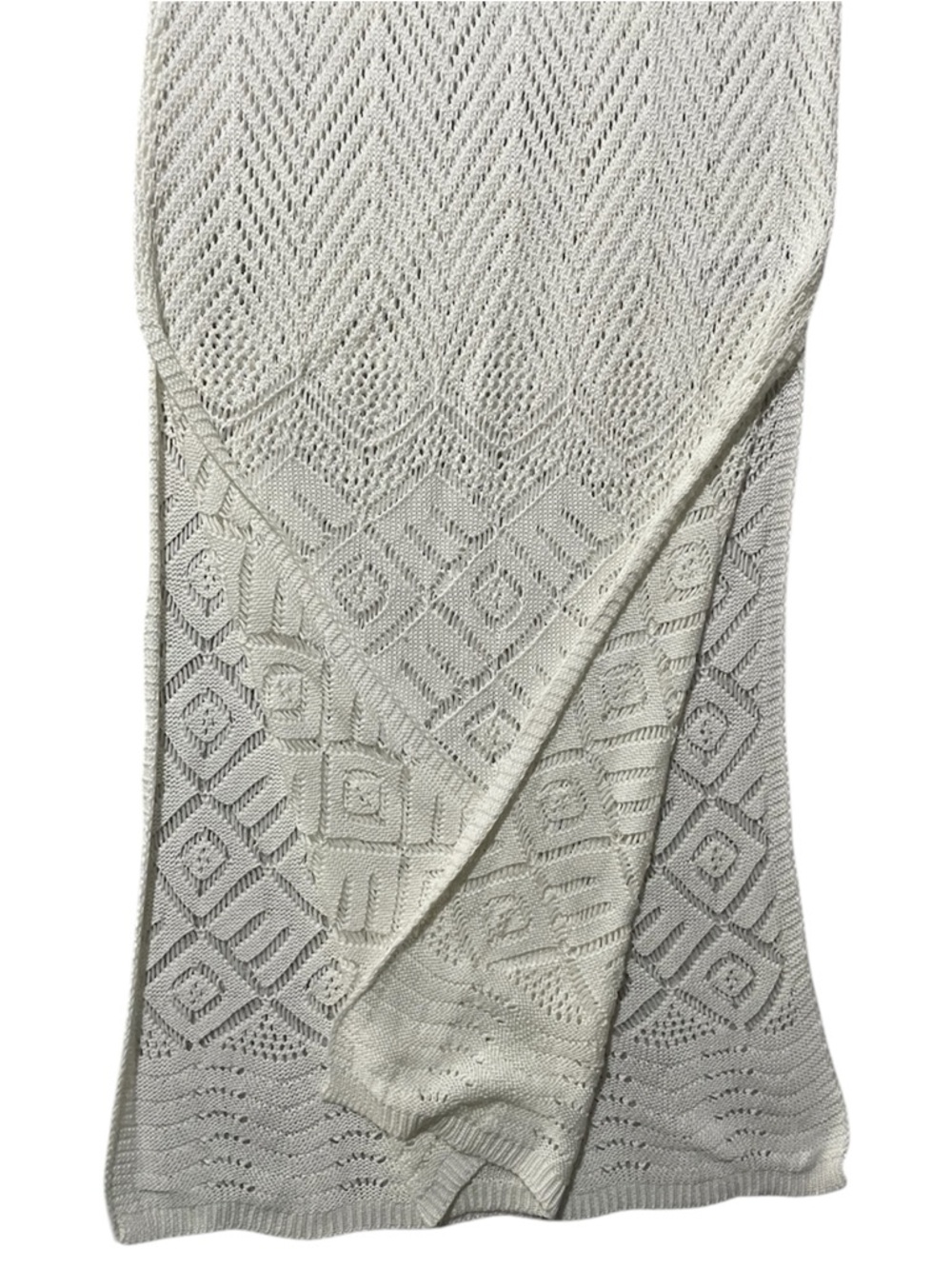 TAHARI White Open Weave Knit Maxi Swim Cover Up XS - Picture 5 of 7